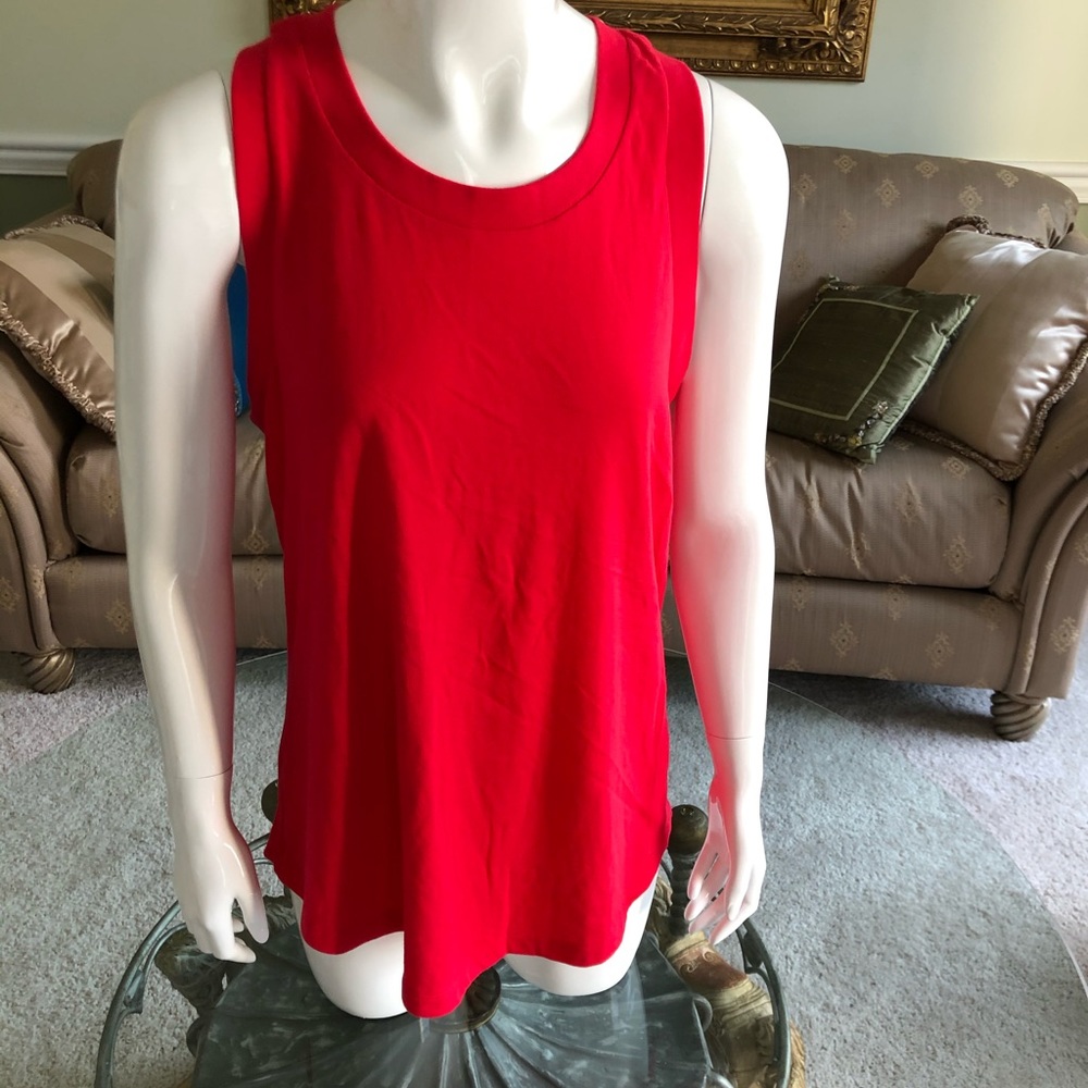 Pink Victoria’s Secret Red Racerback Logo Tank - Picture 2 of 5